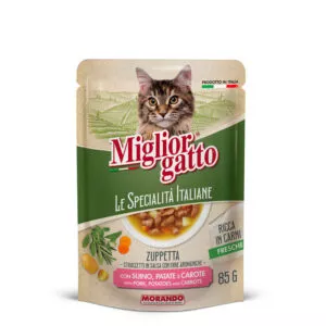 Le Specialità Italiana מרק לחתולים 85 גרם – חזיר, תפוחי אדמה וגזר
