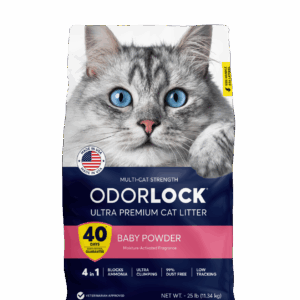 OdourLock חול לחתולים 12 ק״ג – בייבי פאודר