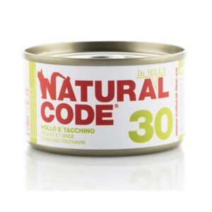 Natural Code לחתולים 85 גרם – 30: עוף והודו בג'לי רך