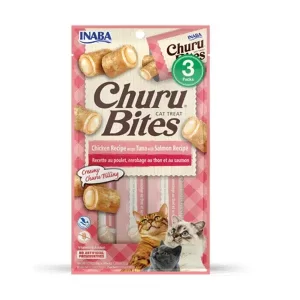אינאבה CIAO Churu Bites לחתול טונה וסלמון – 3×10 גרם